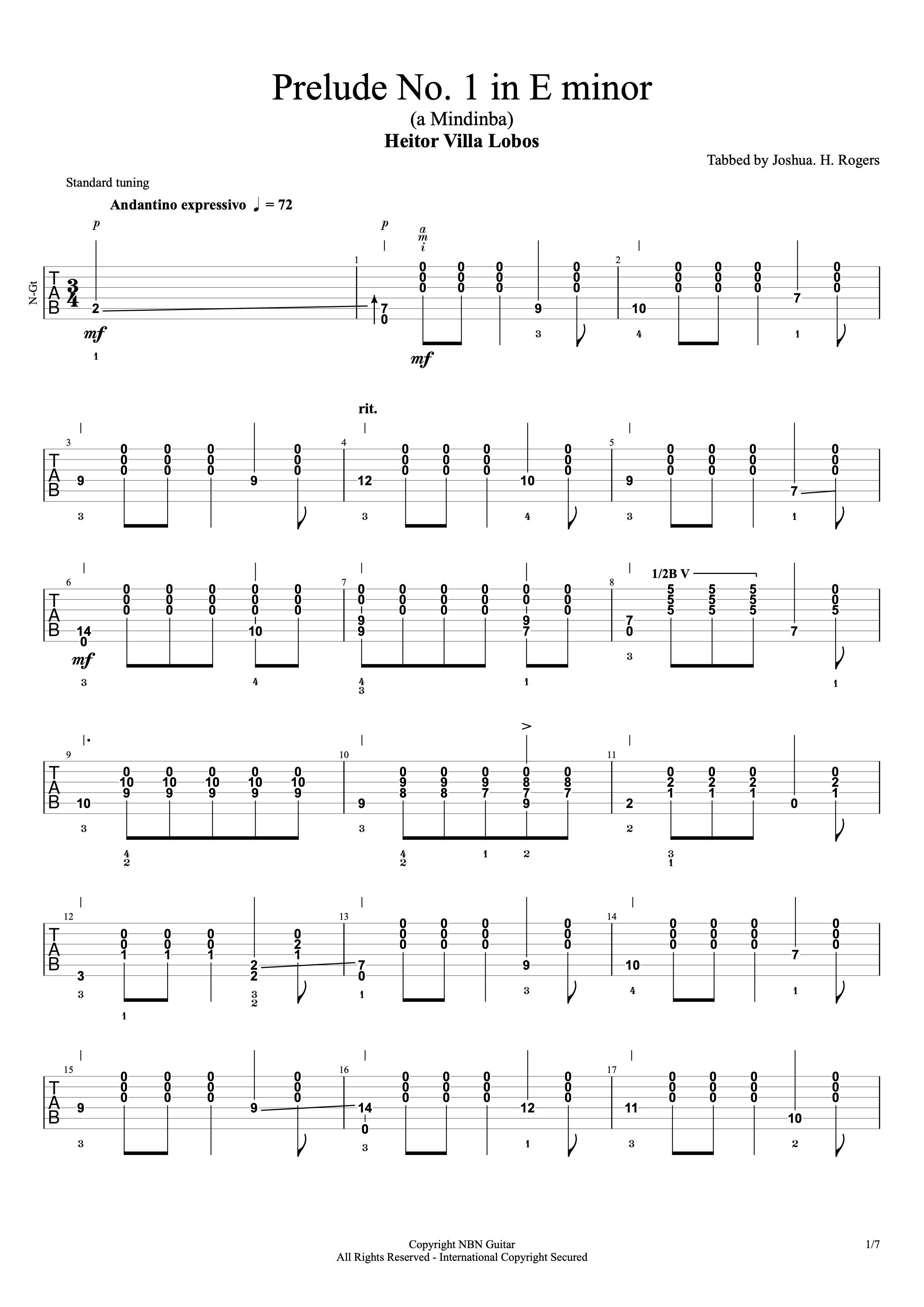 Learn Prelude No. 1 in E Minor Classical Guitar Faster with Easy